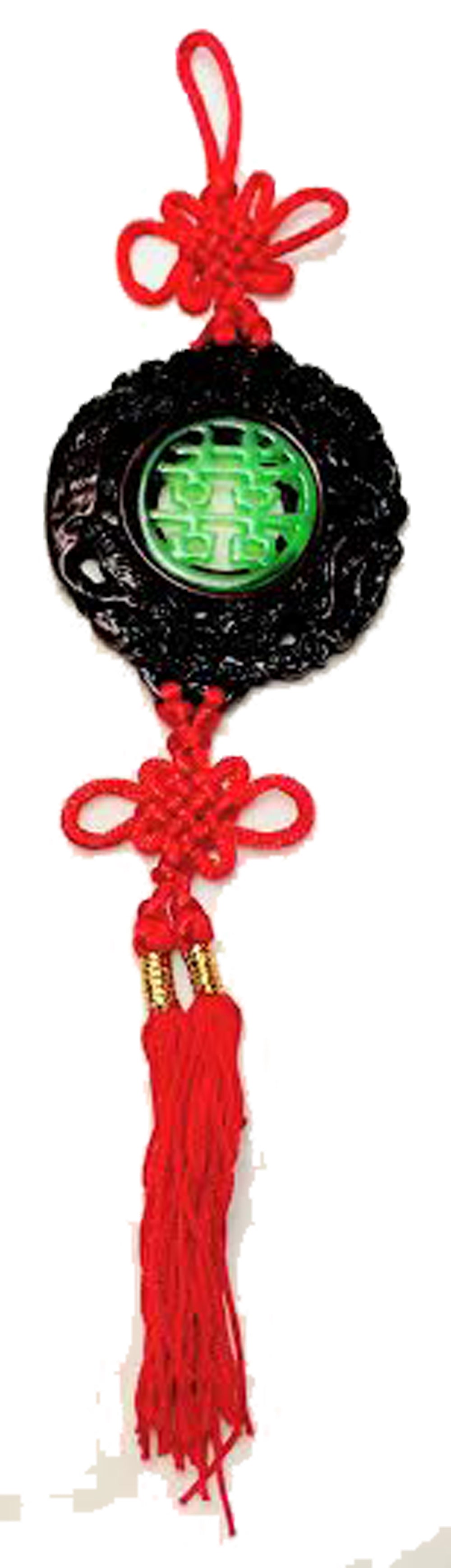 7932 - 2.5" Jade Dragon Phoenix Hanger - |P-9 Top|