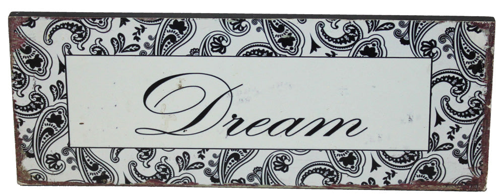 7947 - Wooden "Dream" Wall Sign 10x4" |9-13|