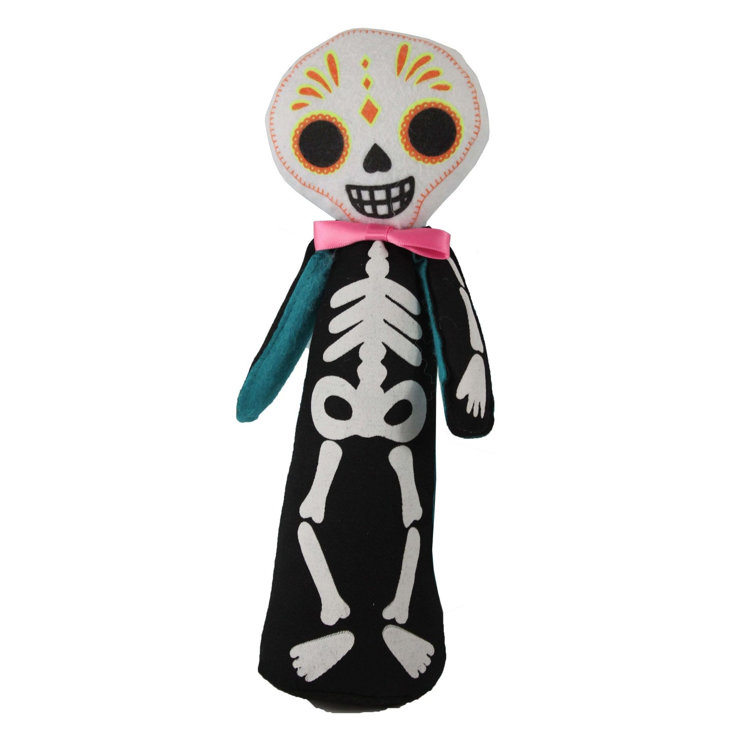 799 - 12" Day of the Dead Pink Bow Doll - |Pod 1-10|