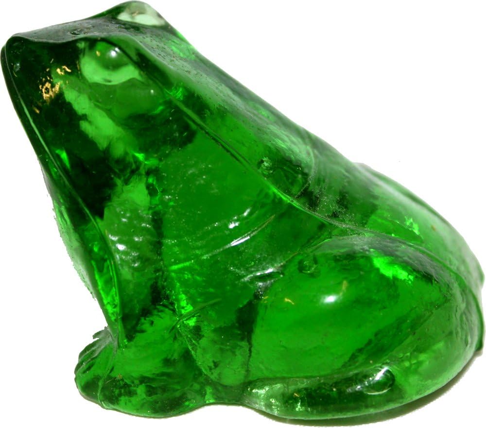 8261 - 3" Green Glass Frog - |Z-38|