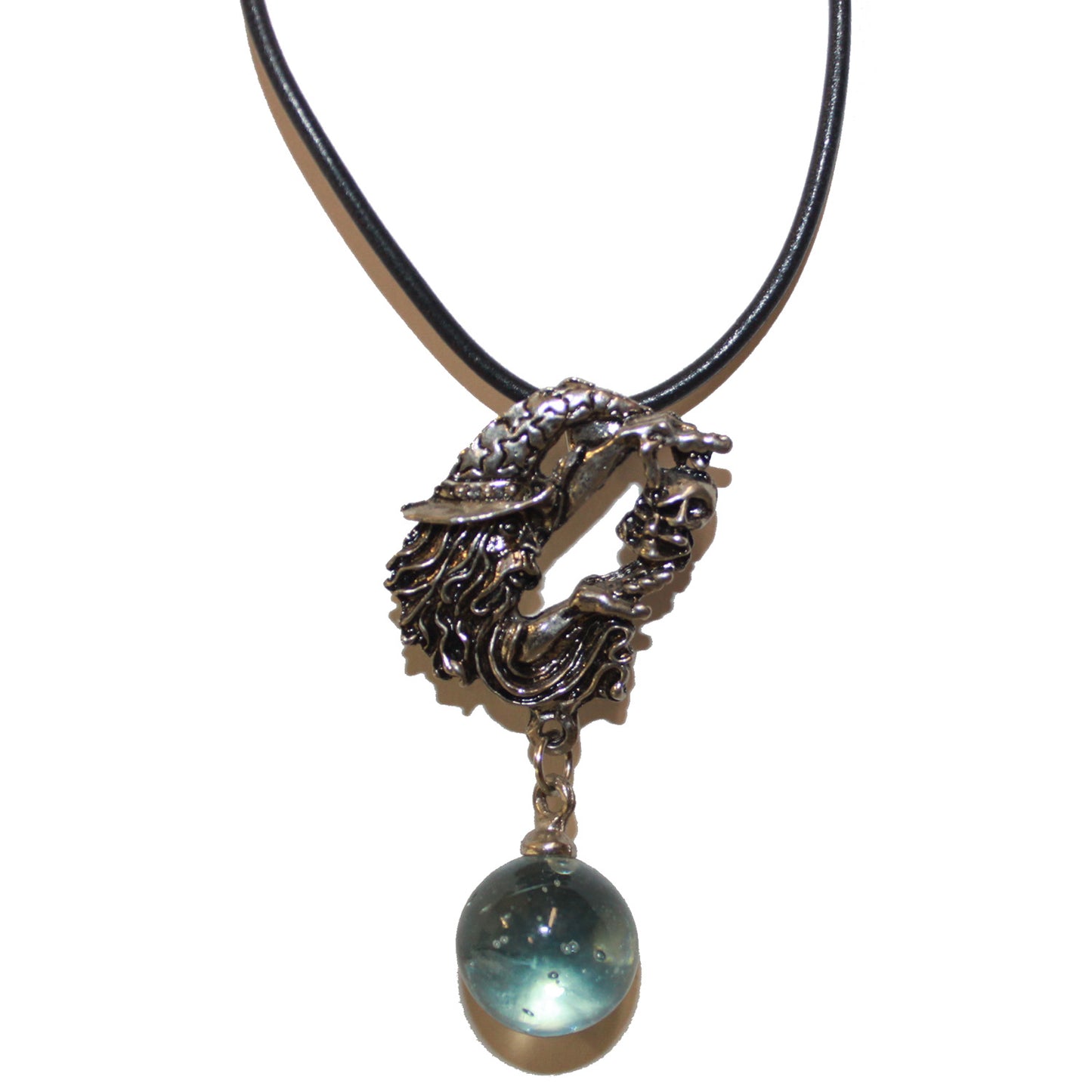 8564 - Wizard Crystal Ball Necklace - |Clear-158|