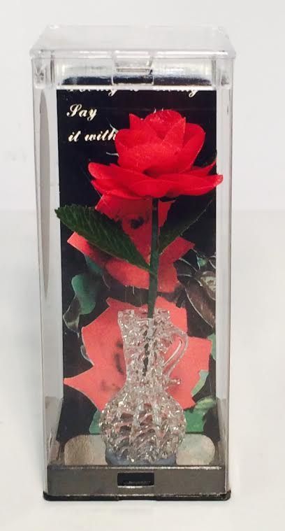 8595 - 5" Red Everlasting Rose with Vase |23-2|