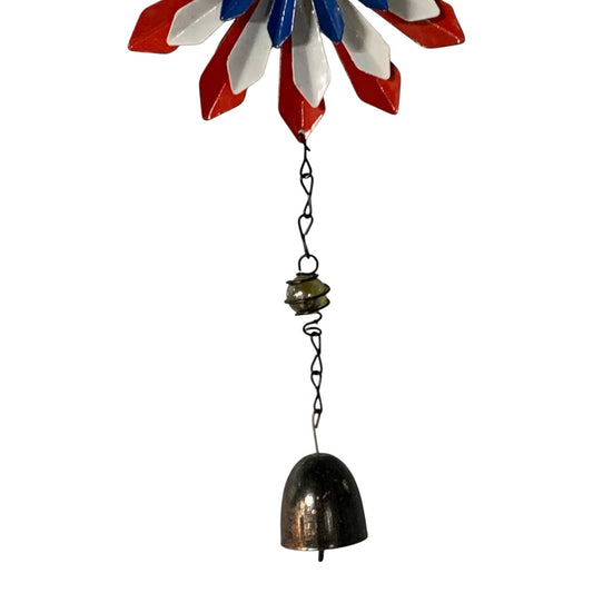 30063 - Red White Blue Flower Windchime 16” |G-7|