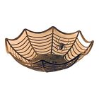 8764 - Spooky and Festive Large 11" Black Spider Web Halloween Decoration Basket |G-117|