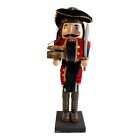 9011 - 14 Inch Pirate Themed Christmas Nutcracker with Detailed Treasure Chest Design |Pod 2-1|
