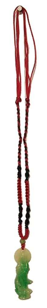 911 - 2" Jade Thin Quan Yin Pendant - |Clear-119|
