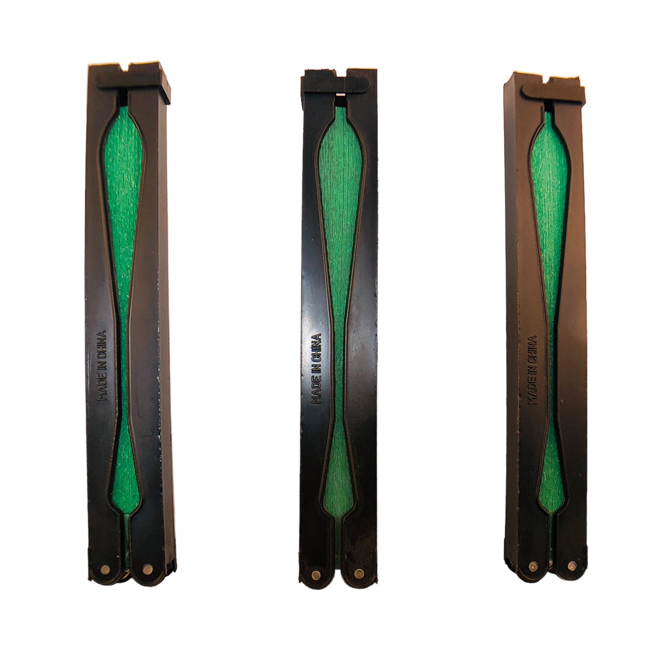 9413 - 3 pk- 5.5" Solid Green Folding Fan - W-18 : PT COOL BEANS