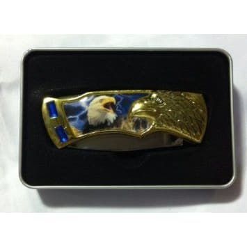 955 - Knife Eagle & Lightning Tin (#FK204-2G/T) - |109/Store Case 11 Top|
