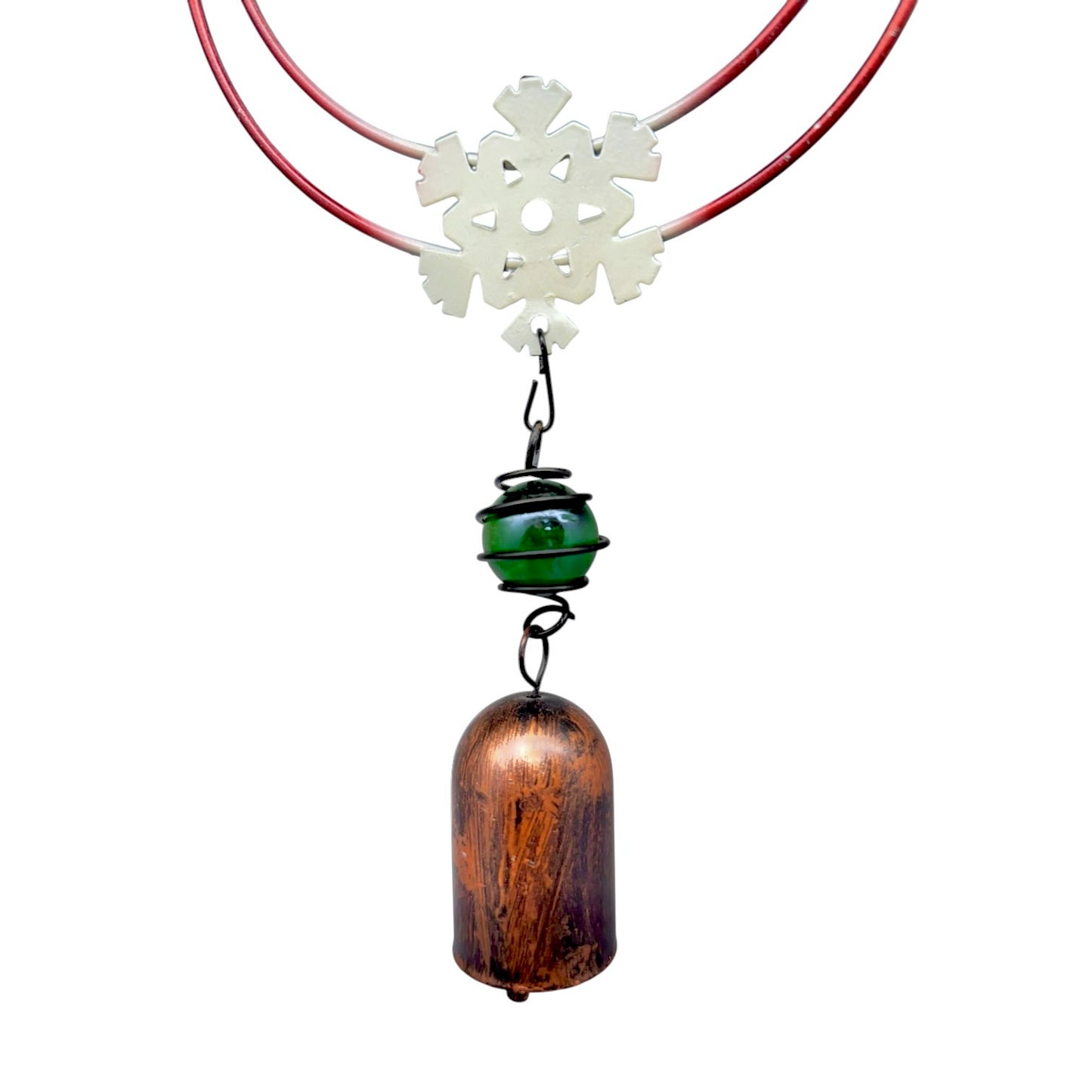 8559 - Santa Metal Windchime with Snowflake |G-4|