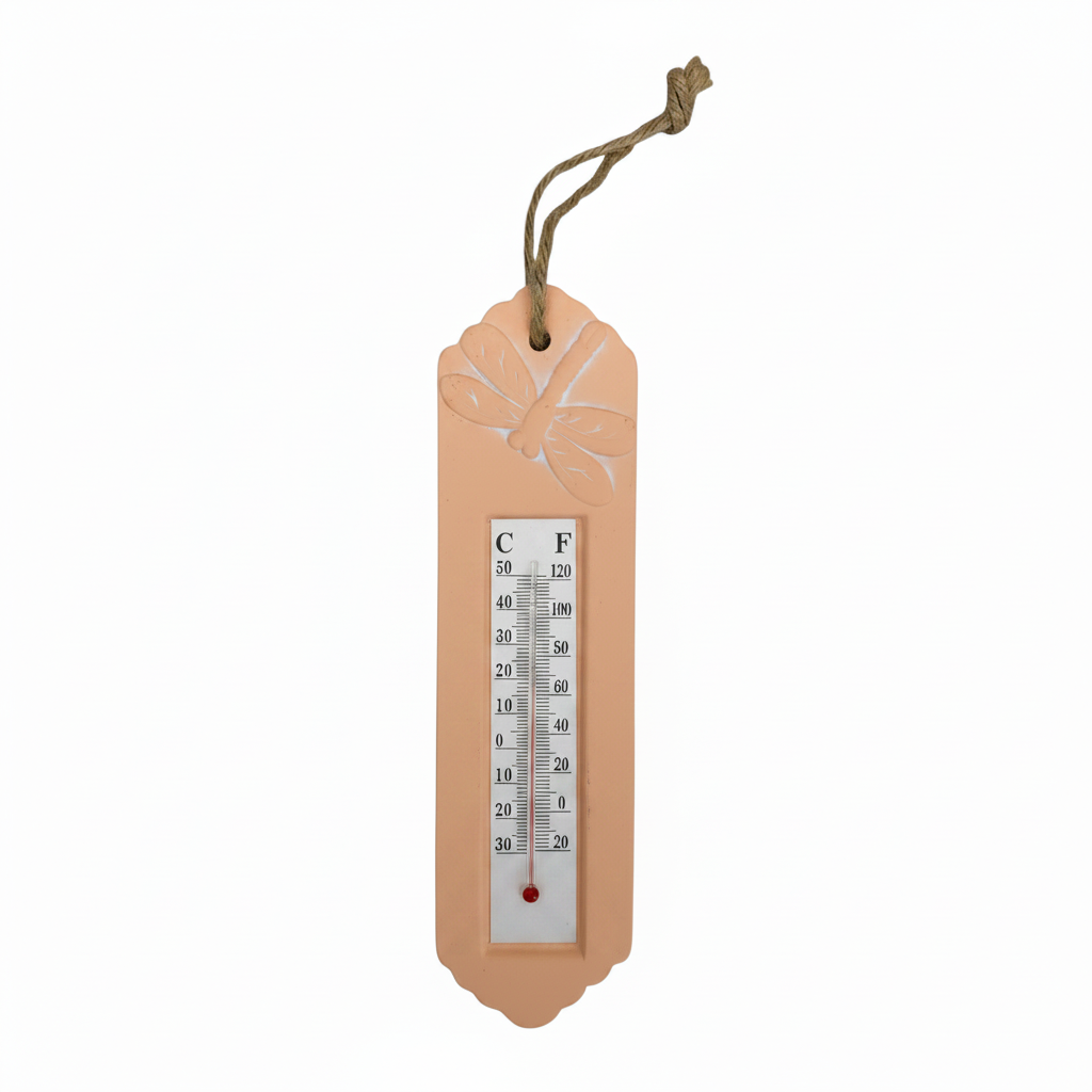48399 - Clay Temperature Gauge with Butterfly Detail (8.5") |TBD|