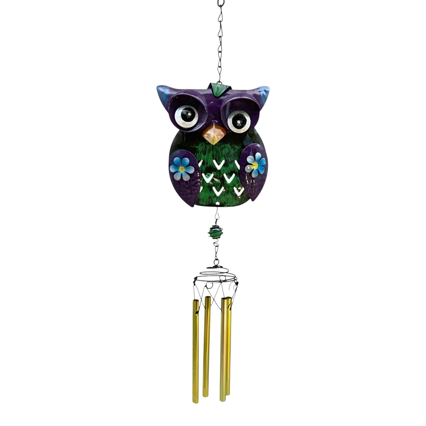 14615 - Owl Wind Chime 17" Assorted Colors |G-6|
