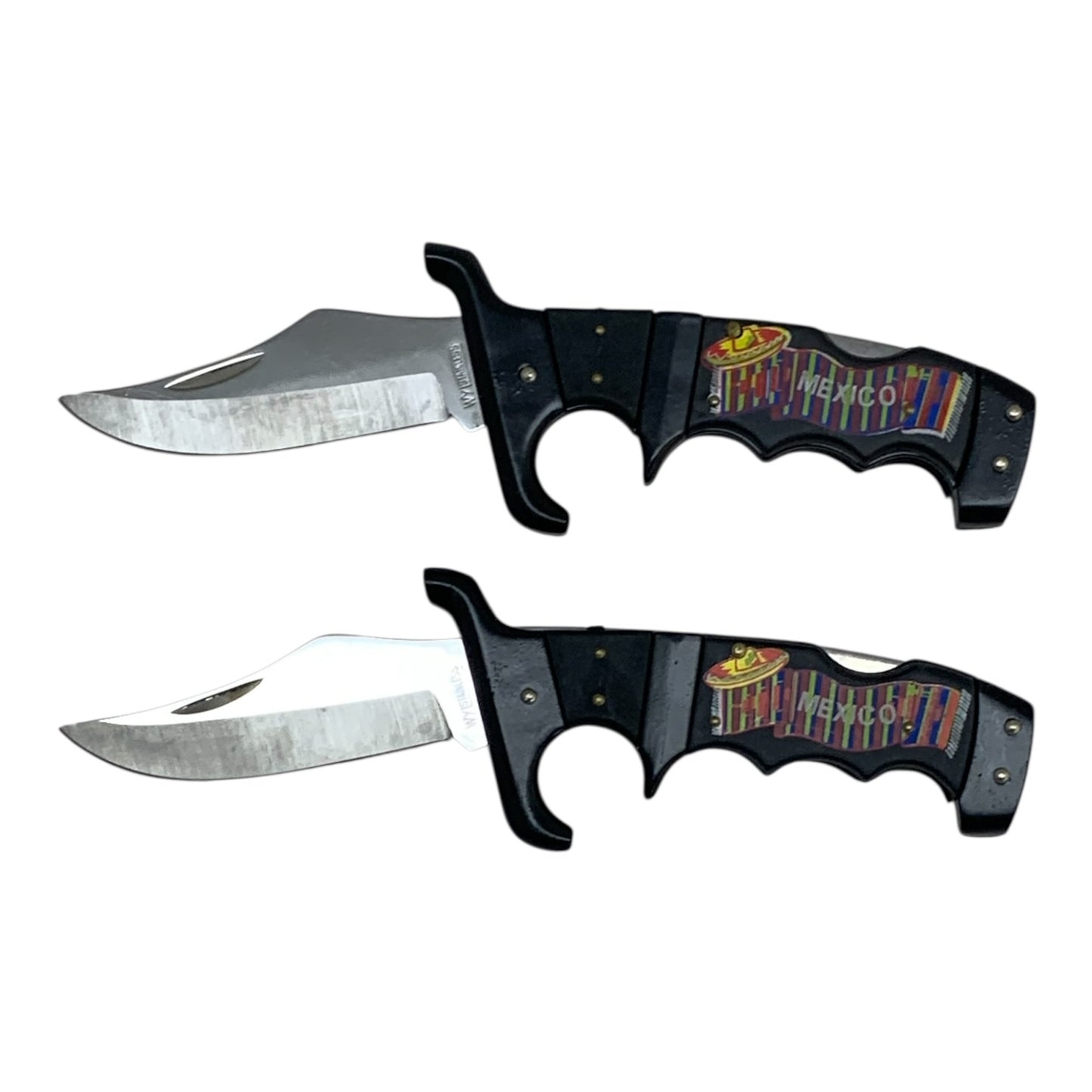 14027 - Set of two 9" Folding Knife Mexico |81|sent to prep