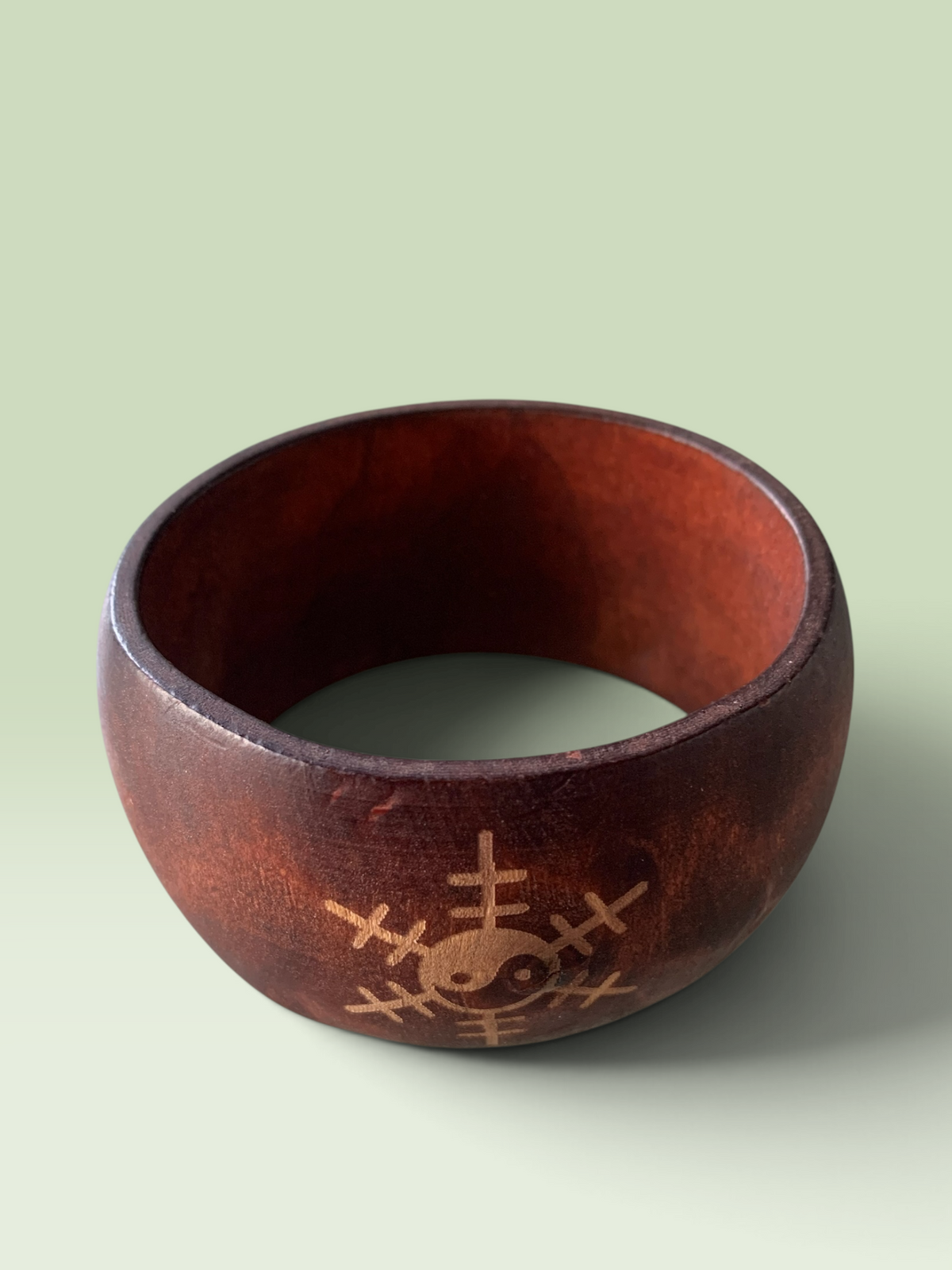 11991 - Bracelet Wooden 4" Set of Two |Clear-42|
