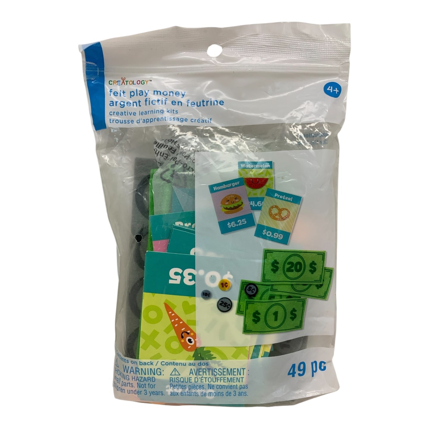 36811 - Felt Play Money 49 Pc 5" |12-25|