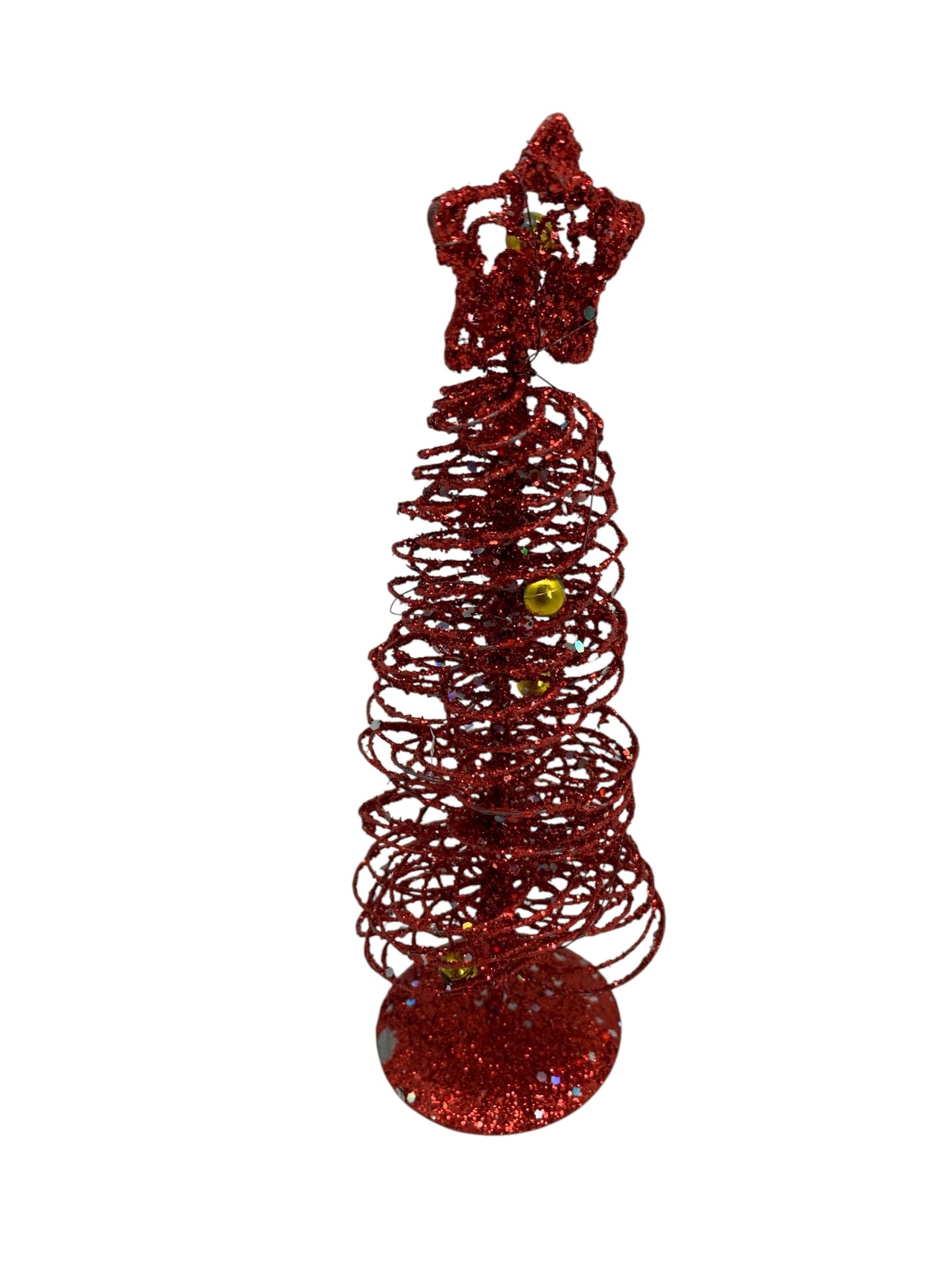 28113 - 8" Metal Spiral Red Tree Set of Two |Pod 2-61|