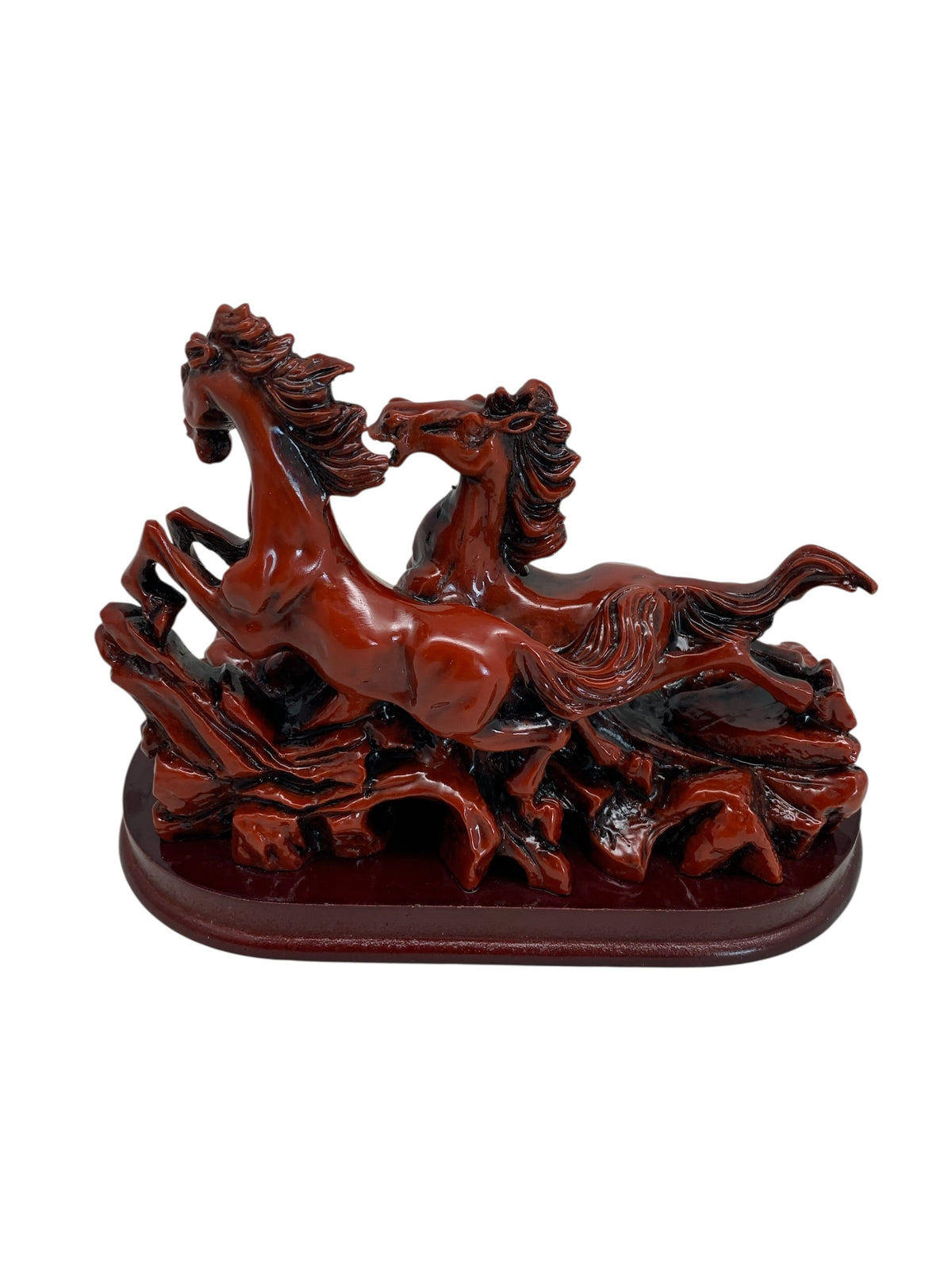 7529 - 7" Two Red Horses - Stone Arch |Store|