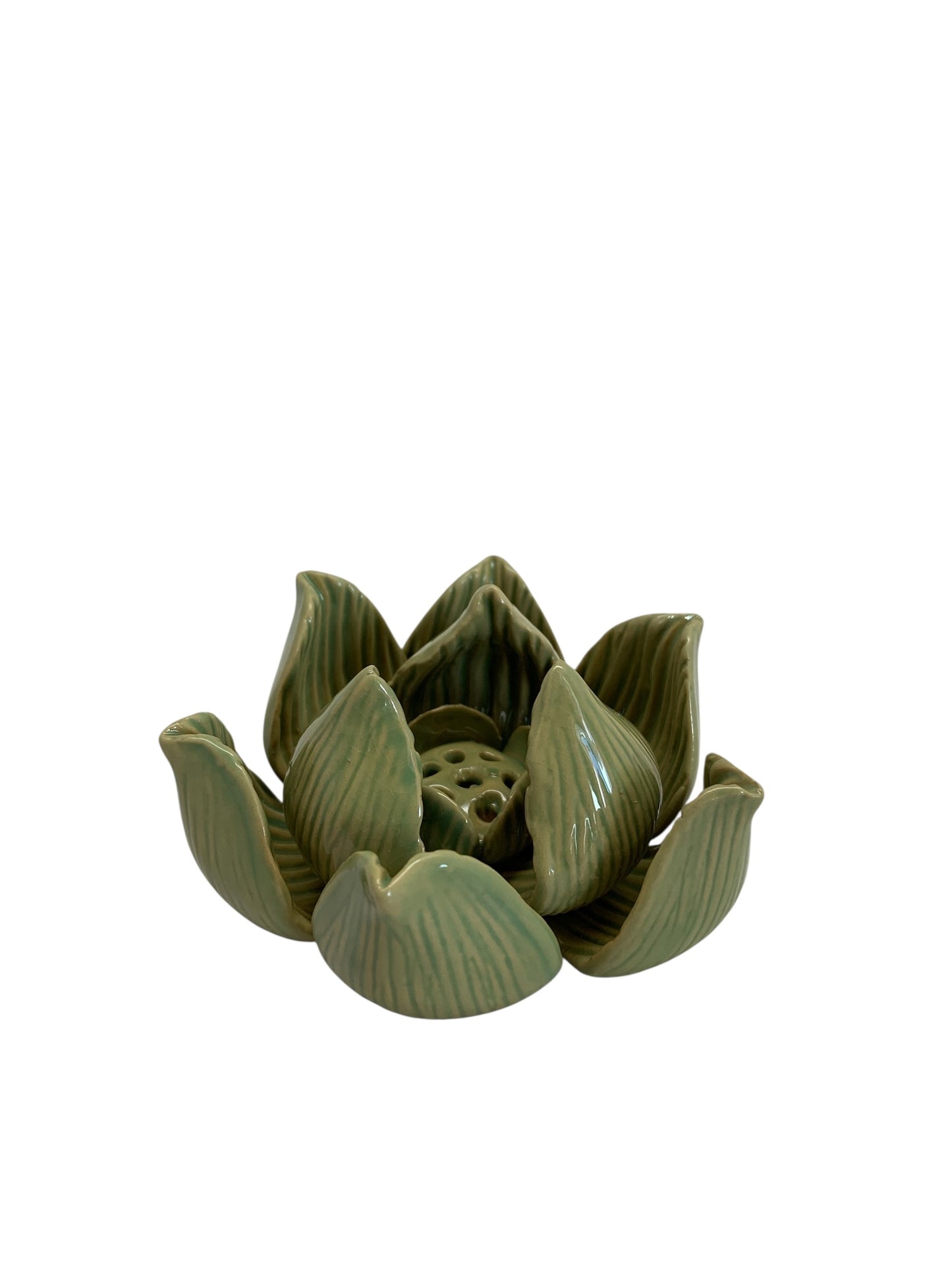 16916 - Lotus Burner Green 6" |22-13| Sent for pic 6/26 LC