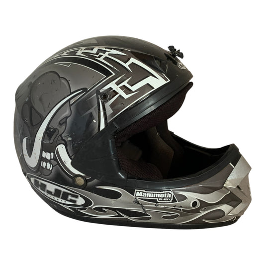 37358 - HJC Helmet Youth Size Small Black White CL-X5Y Mammoth Used 13" |S-O|