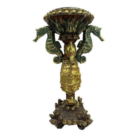 15777 - Buy One Get One Free 11" Ceramic Seahorse Candleholder |16-28| |16-31| |16-32|