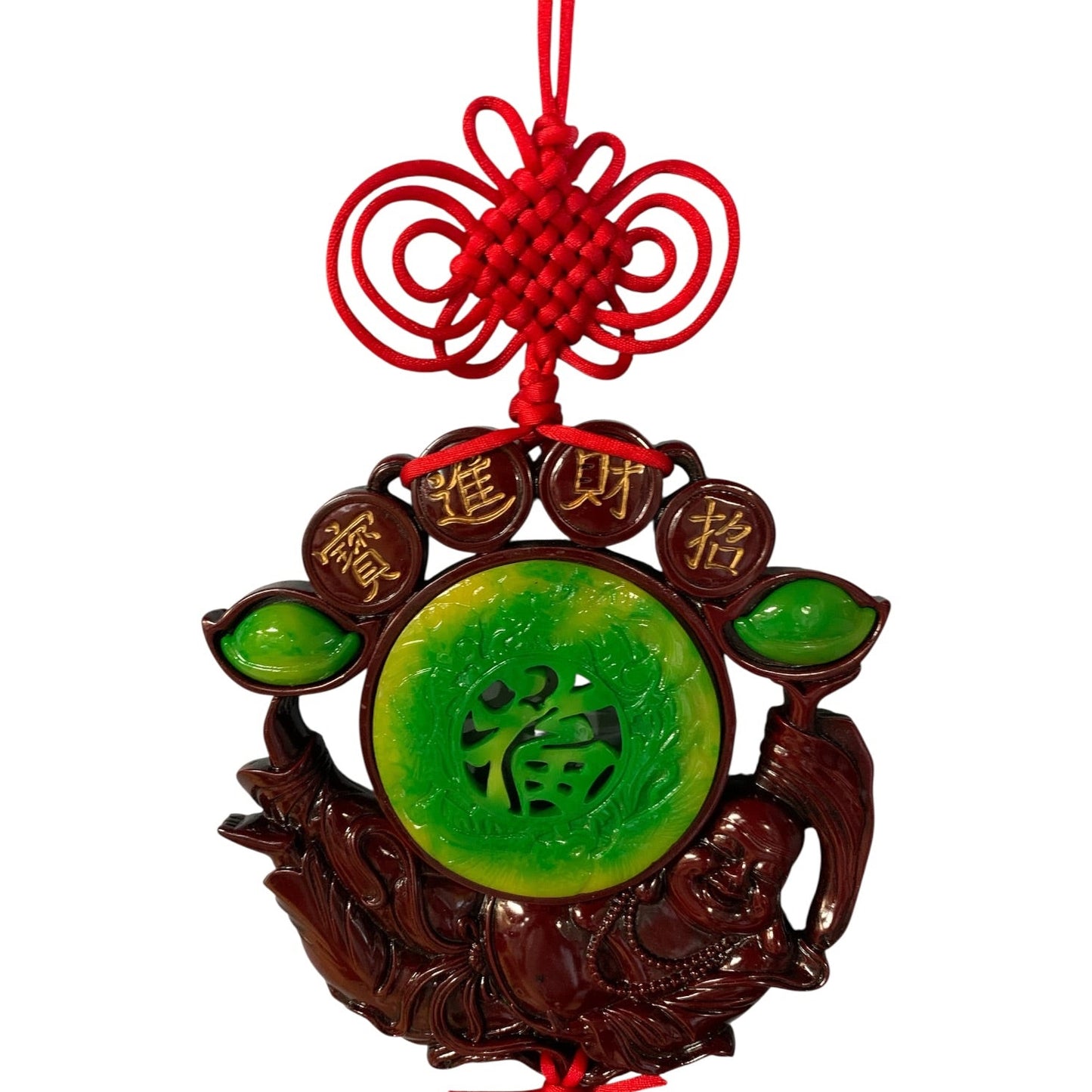 9032 - Buddha Dragon Wood Hanger 40" |22-11|