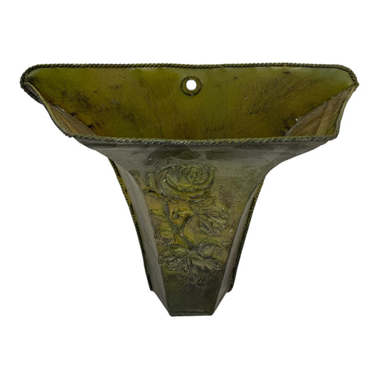 26489 - 10" Metal Wall Planter With Rose |11-20|