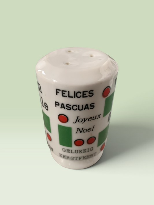 27123 - Multi Language Ceramic Salt Pepper Shakers 4" |TBD|