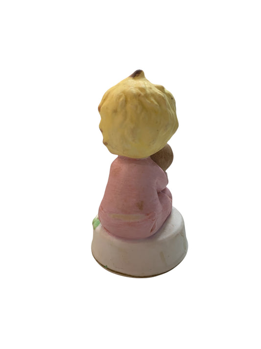 36976 - Napco May Birthday Month February Bisque Porcelain 3.25" Vintage Figurine |H-10|