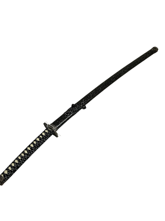 29678 - Black and White 38" Steel Katana 10" Cloth Hilt |215|