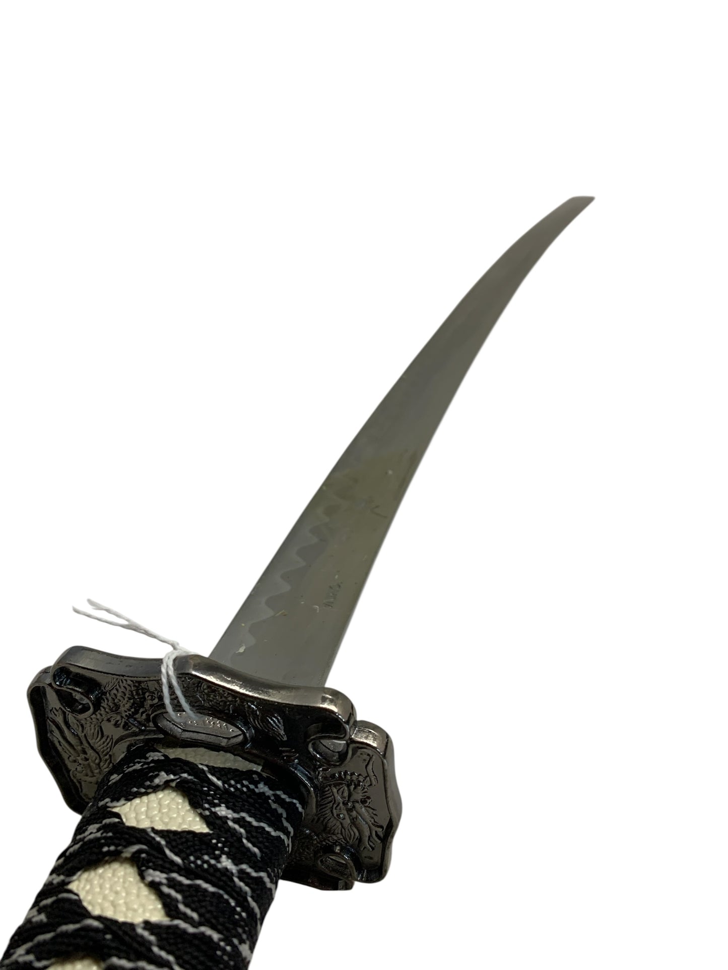 29678 - Black and White 38" Steel Katana 10" Cloth Hilt |215|