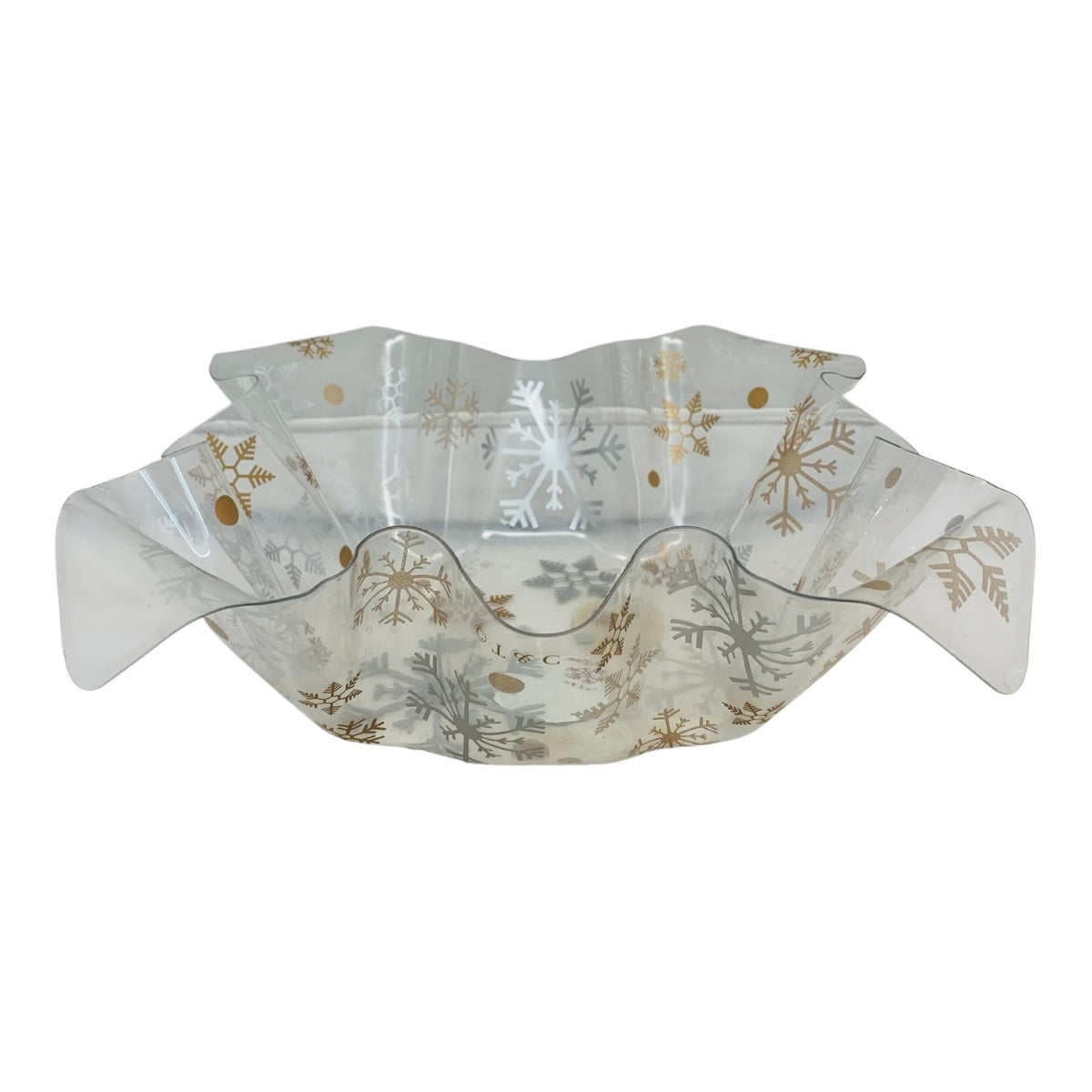 21321 - 11" Fluted Snowflake Bowl - |F-29|
