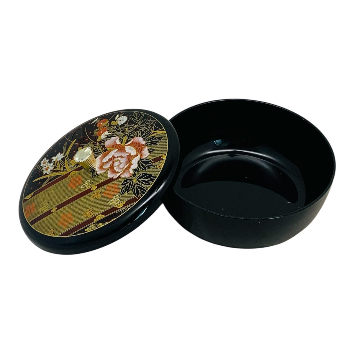 21072 - 7" Black Lacquer Bowl w Lid - |TBD|