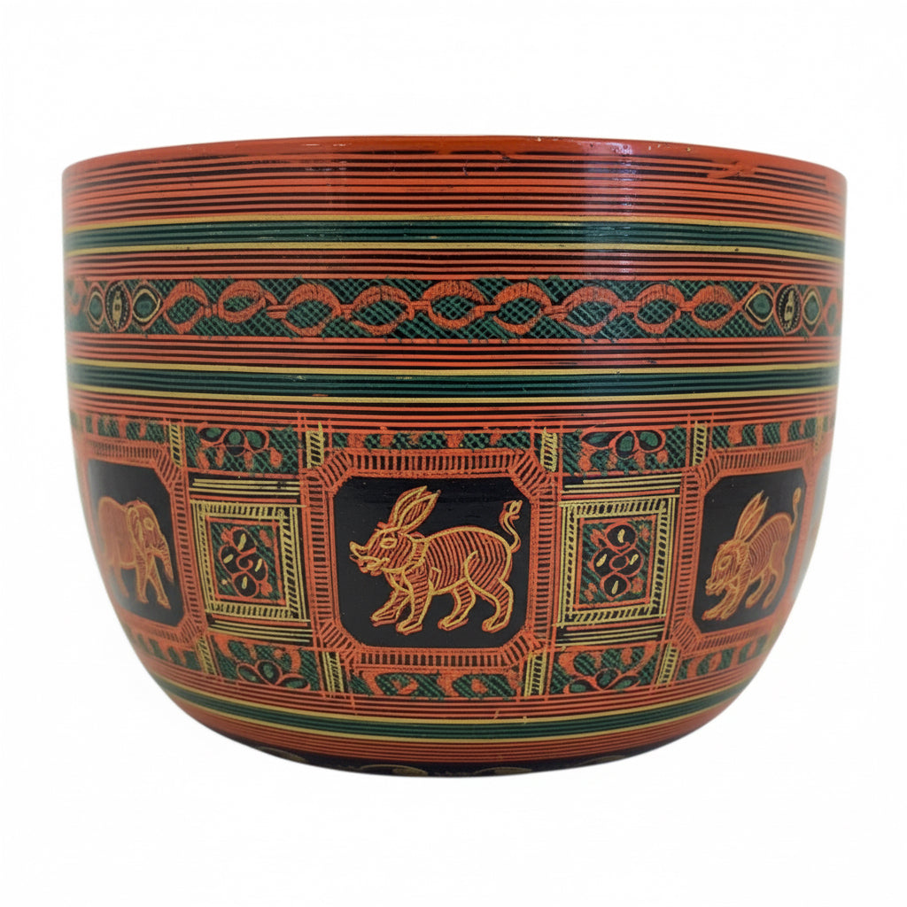 19900 - Burmese Lacquered Bowls - |9-18|