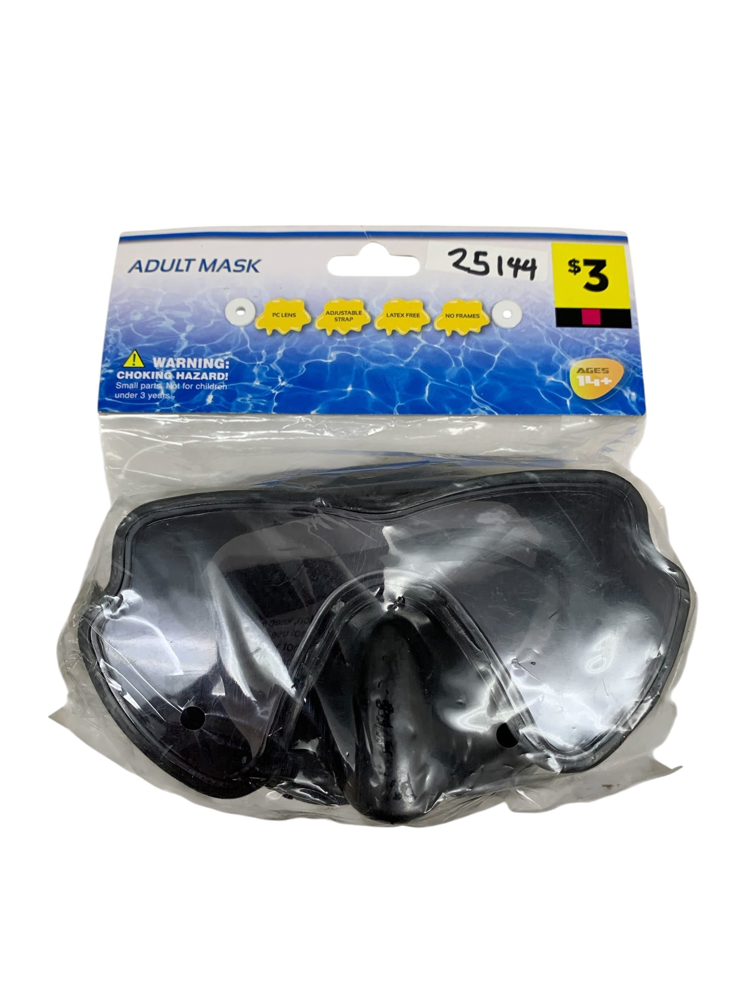 25144 - Black and Lime Green Adult Swim Mask Goggles Set 7" |TBD|