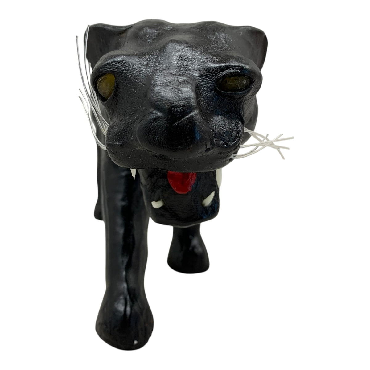 15780 - 14" Black Leather Panther Cat |Z-06|