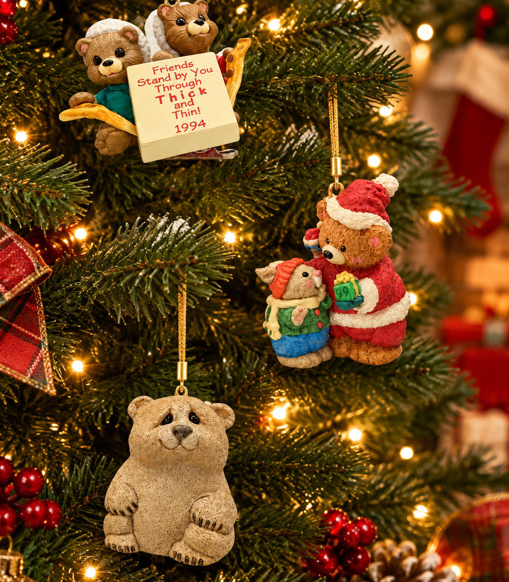 18600 - Hallmark Set of Three Teddy Bear Ornaments |TBD|