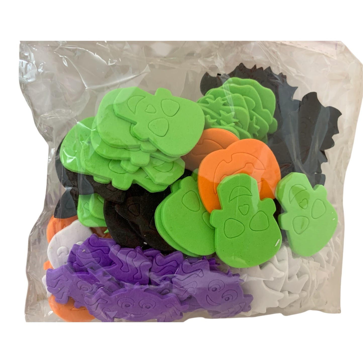 10692 - Set of Five Packs of 100 Count Novelty Foam Halloween Stickers 6" 500 Stickers - |2-16|