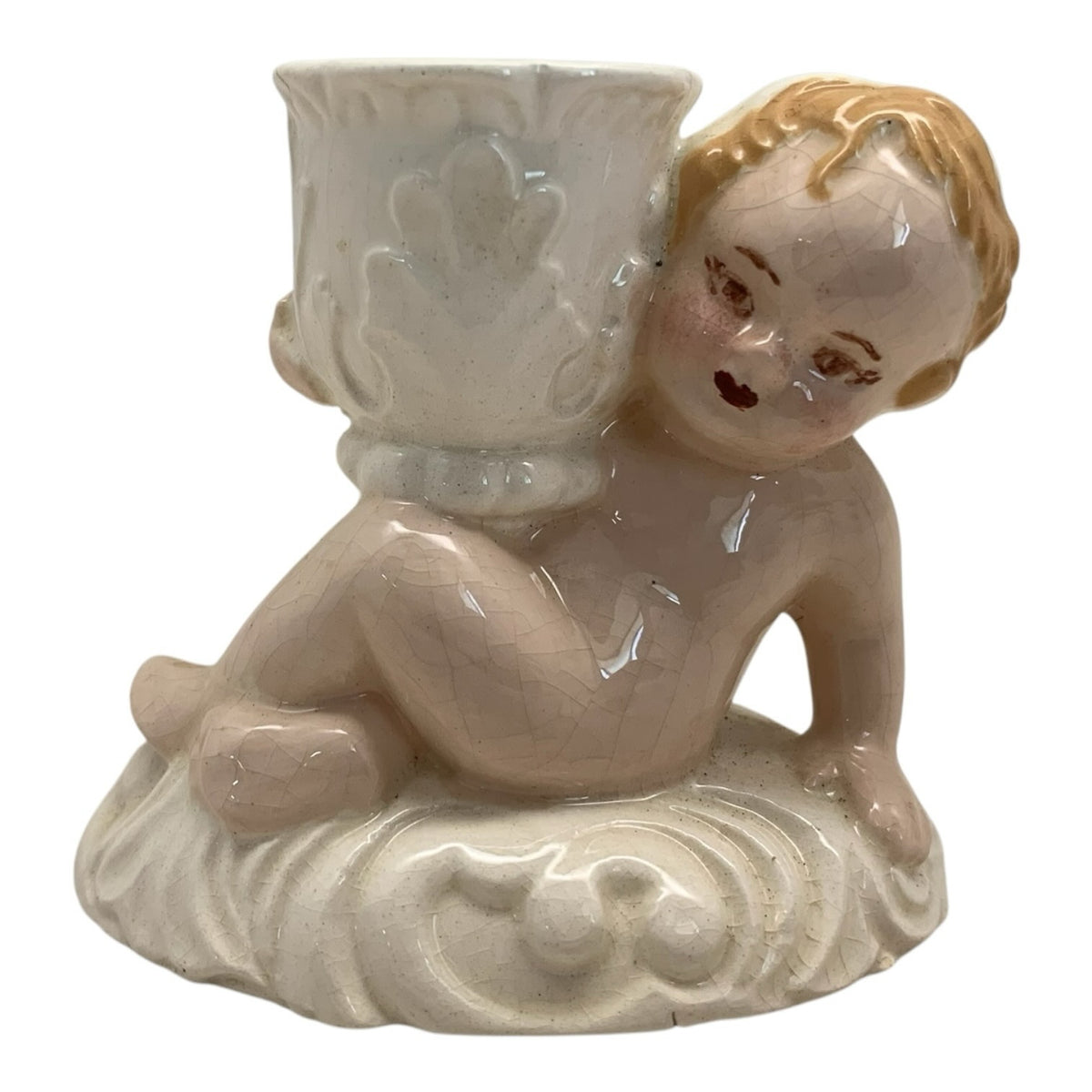 41284 - 3" Glazed Ceramic Antique Candle Holder |TBD|