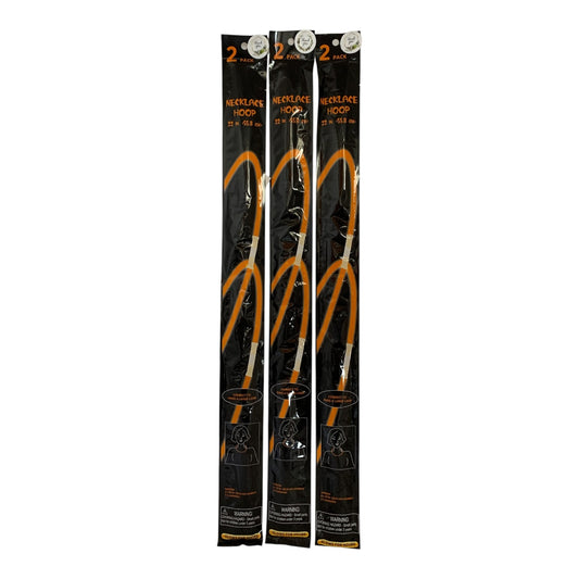 31917 - Set of Three Necklace Hoop Orange Glow in the Dark 21" |TBD|