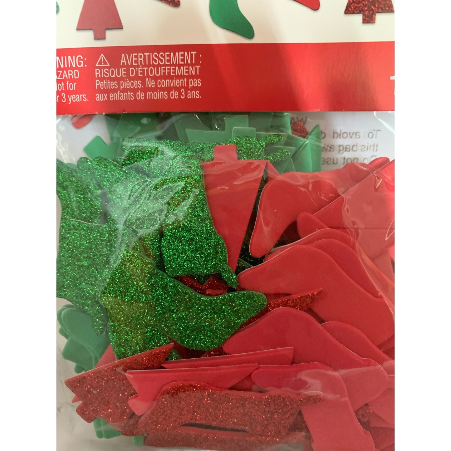 33163 - Set of Four Packs Christmas Foam Stickers 480pc 7" |TBD|