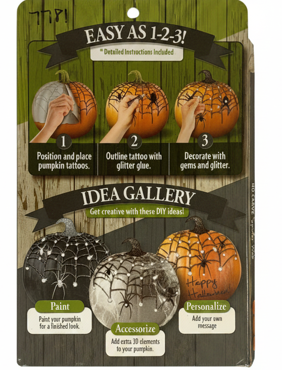 7781 - Pumpkin No Carve Kit Spider Web 7" |TBD|