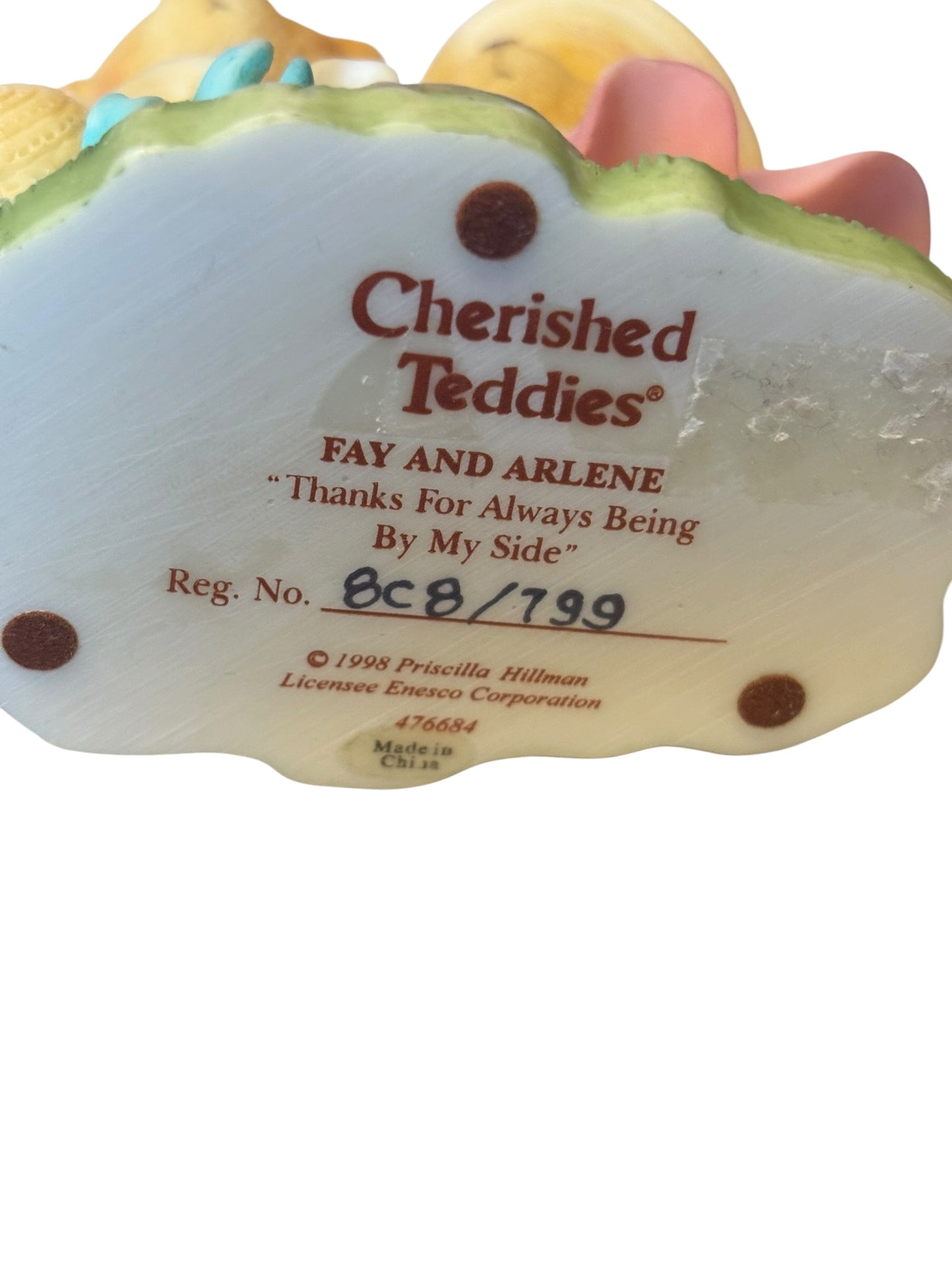 38405 - 3" Cherished Teddies Fay and Arlene-476684 |3-24|