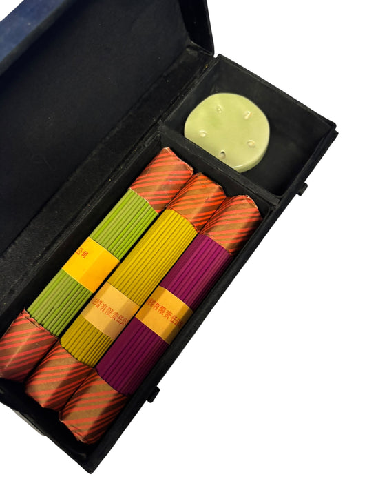 8383 - 9" Incense Set Black Rectangle |Scent 42|