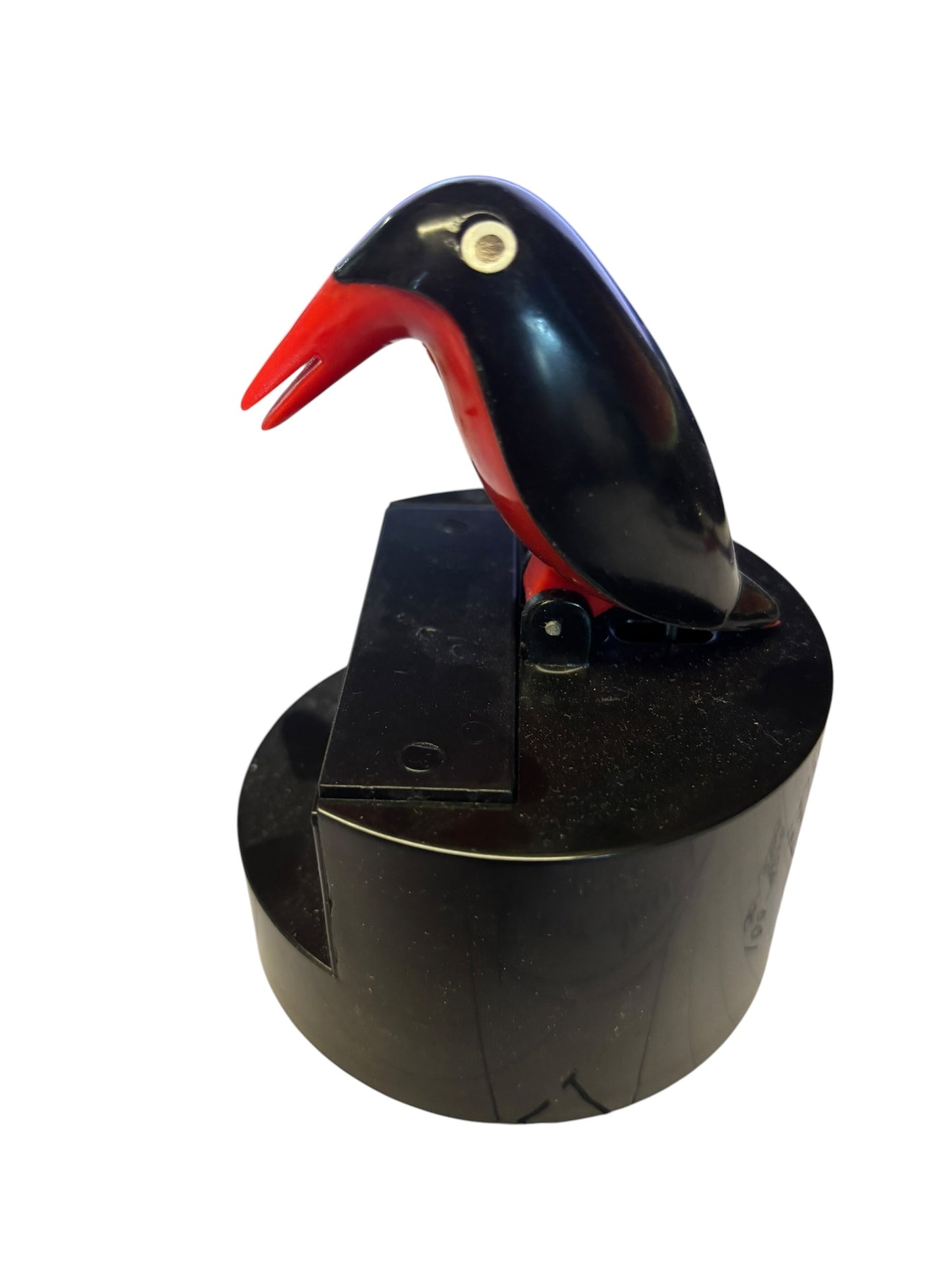 1020 - Vintage Plastic Pecking Woodpecker Bird Toothpick Dispenser - |TBD|