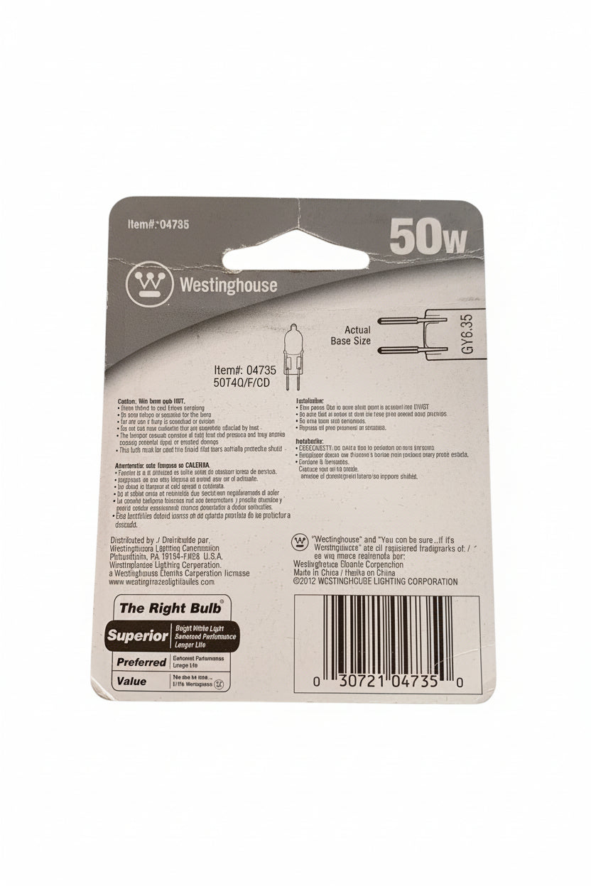 38633 - Set of Two Frost Halogen 50W Bulb 1.5" |TBD|