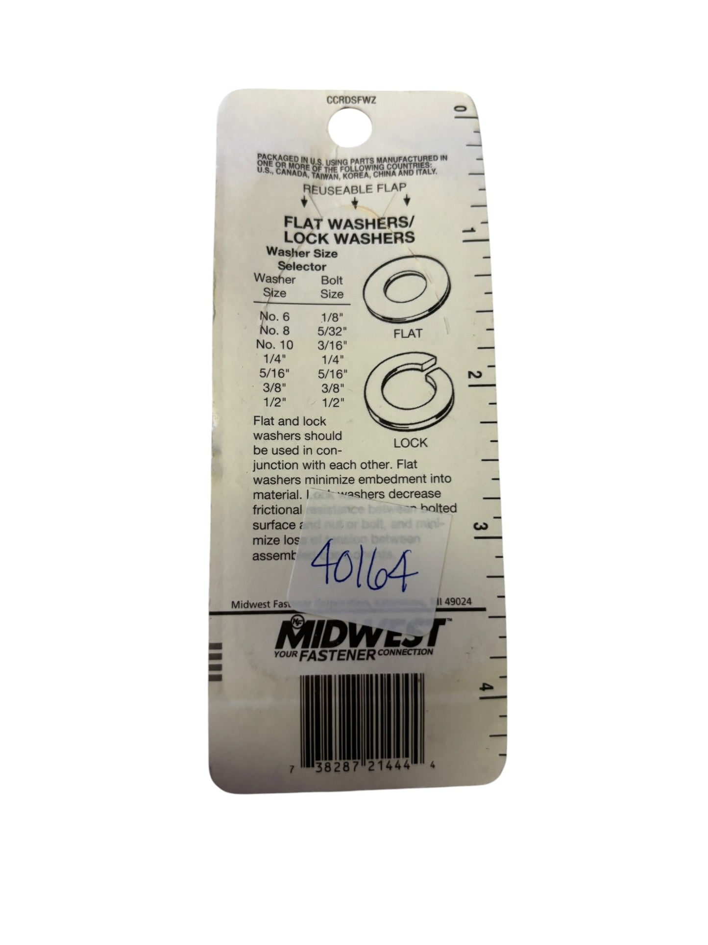 40164 - 5/16 Flat Washers |5-14|