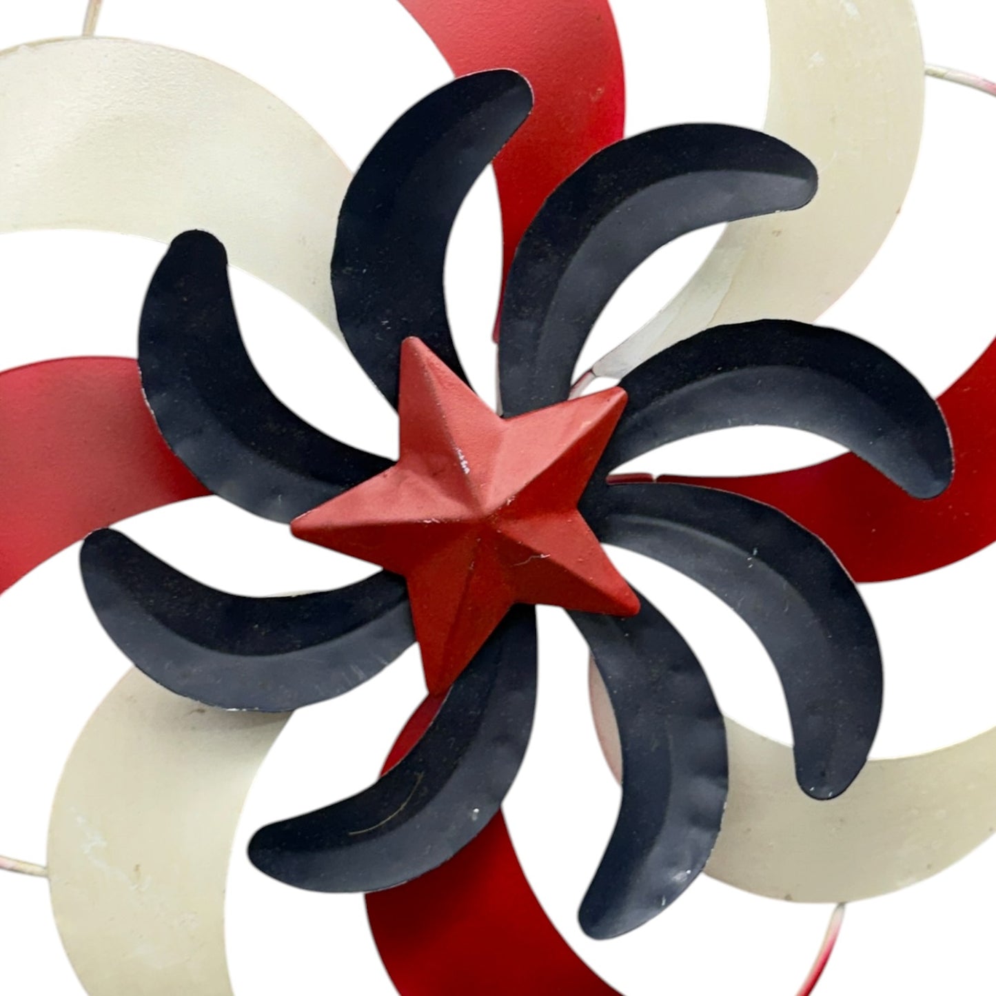 24734 - Red Star 10" Spinning Patriotic Metal Windmill |G-11|