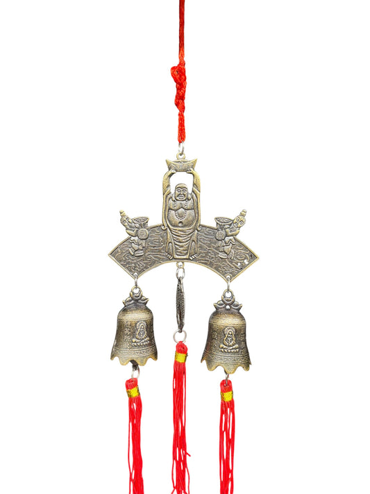 12539 -14" Buddha Prosperity Charm Wind Chime with Red Tassel |13-22|