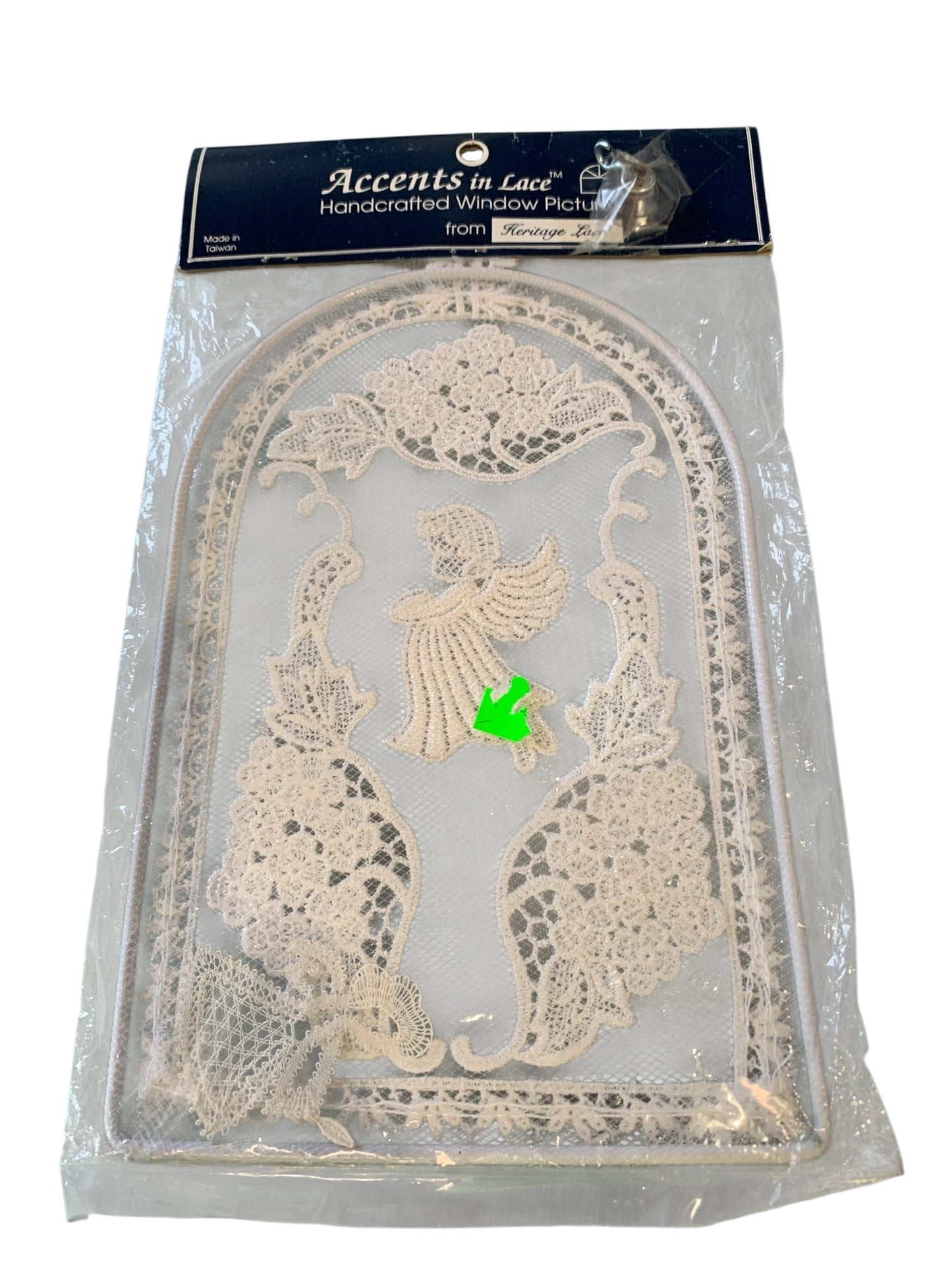 9651 - 8" Accents In Lace Window Arch with Angel |TBD|