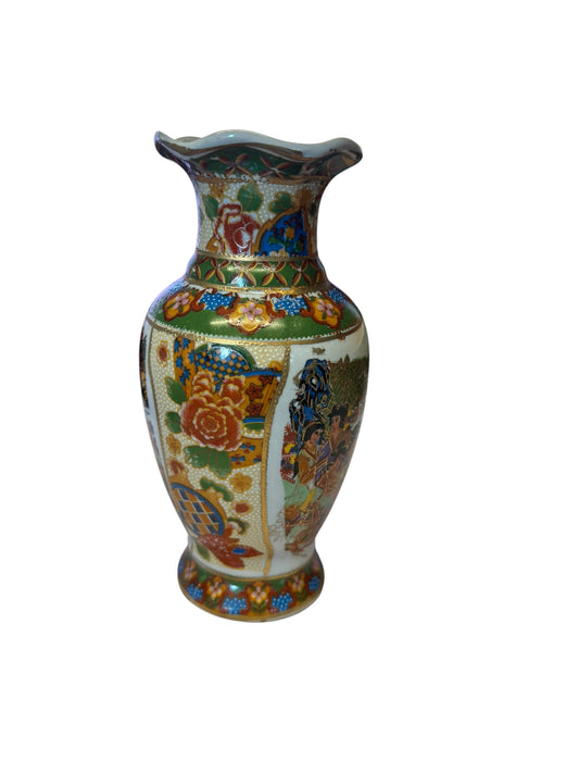 13084 6" SATSUMA Vase SIX GEISHA |TBD|