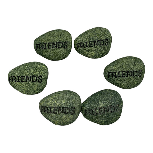 9171 - Set of 6 Assorted 2" Friends Pocket Stones |9-8|